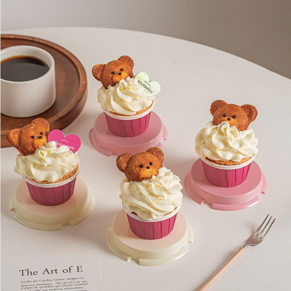 10Pcs Tall Layer Lid Cupcake Box Transparent Cookies Box Baking Dessert Container Wedding Supplies
