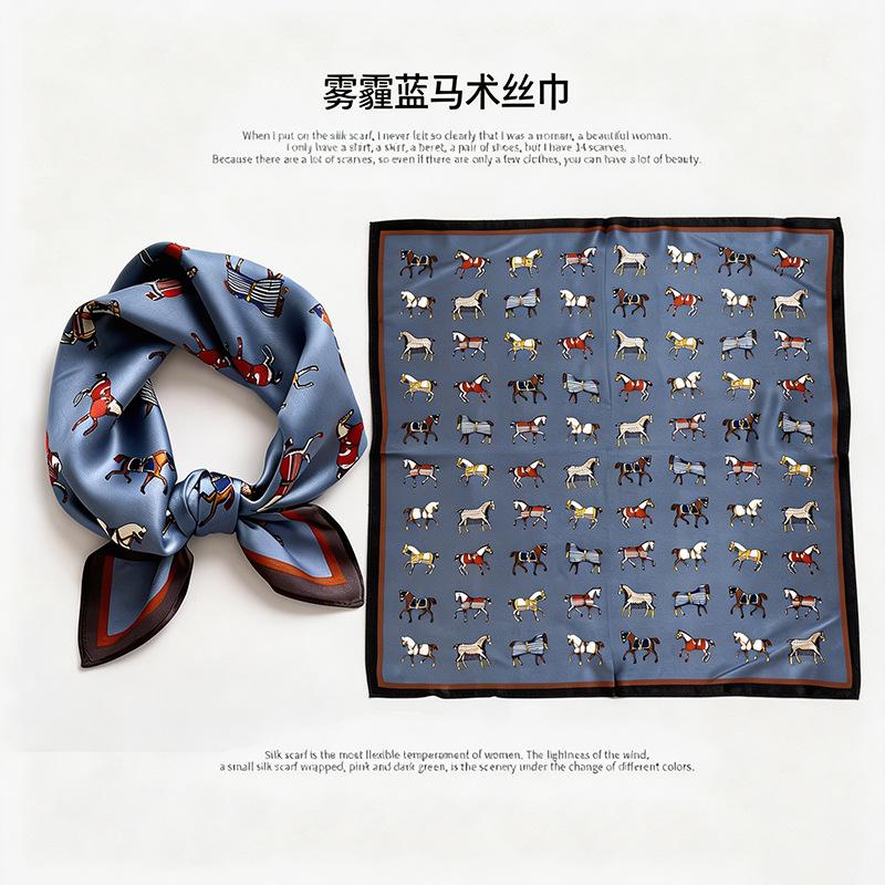 [111 mulberry silk] Korean version of classic cashew nut flower bag headscarf, small square scarf, shirt, suit, thin silk silk scarf