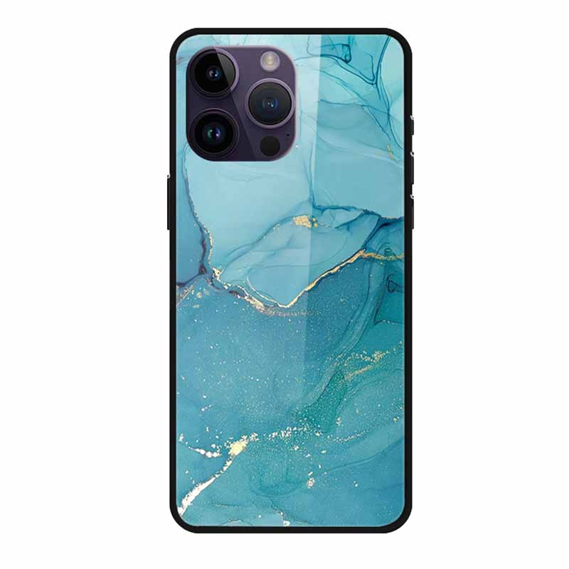 

Чехол для телефона из закаленного стекла для Apple iphone 11 12 13 15 14 pro pro max iphone 15 14 Plus Роскошный цветной мраморный чехол-щит iphone15