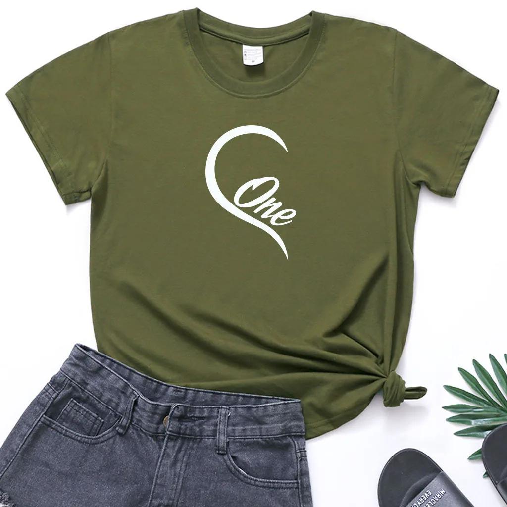 

Splicing One Love Heart Print Парная футболка с коротким рукавом и круглым вырезом, свободная футболка King Queen, футболка для влюбленных, топы, женская одежда XXXL