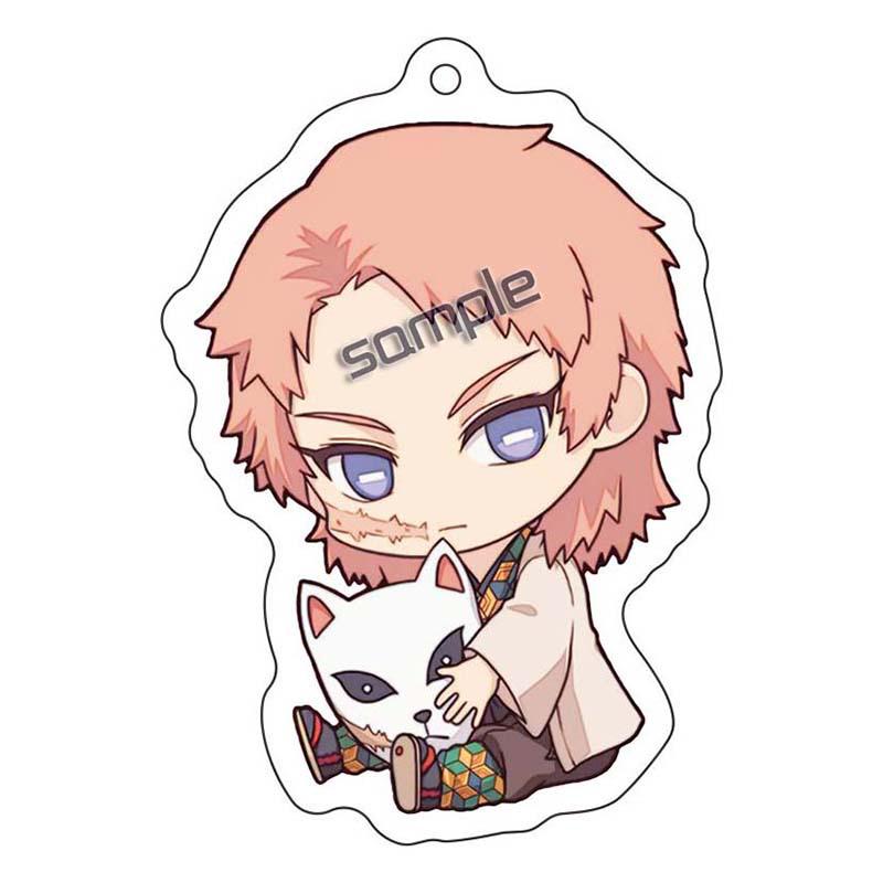 Juego de llaveros acrílicos del anime Demon Slayer con Kanao, Nezuko, Shinobi, Mitsuri y Tanjiro