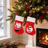 Christmas Stockings with Santa Claus and Snowman Design - Holiday Decorations for Home and Windows