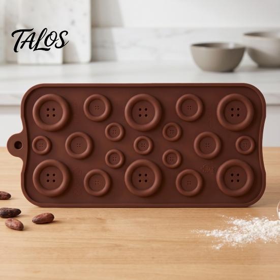 Handmade Candy Molds 19-Hole Silicone Button Molds, Three Sizes DIY Cake Decorating Tray, Dessert Flexible Easy Release Baking Gadgets for Chocolate