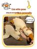 Cute White Goose Feather Plush Duck Hug Pillow Doll - Perfect Birthday Gift for Girls