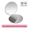1pc Ins Style Portable Women's Stainless Steel Pocket Handheld Makeup Mirror, Double-sided, Shatterproof, Mini Makeup Mirror