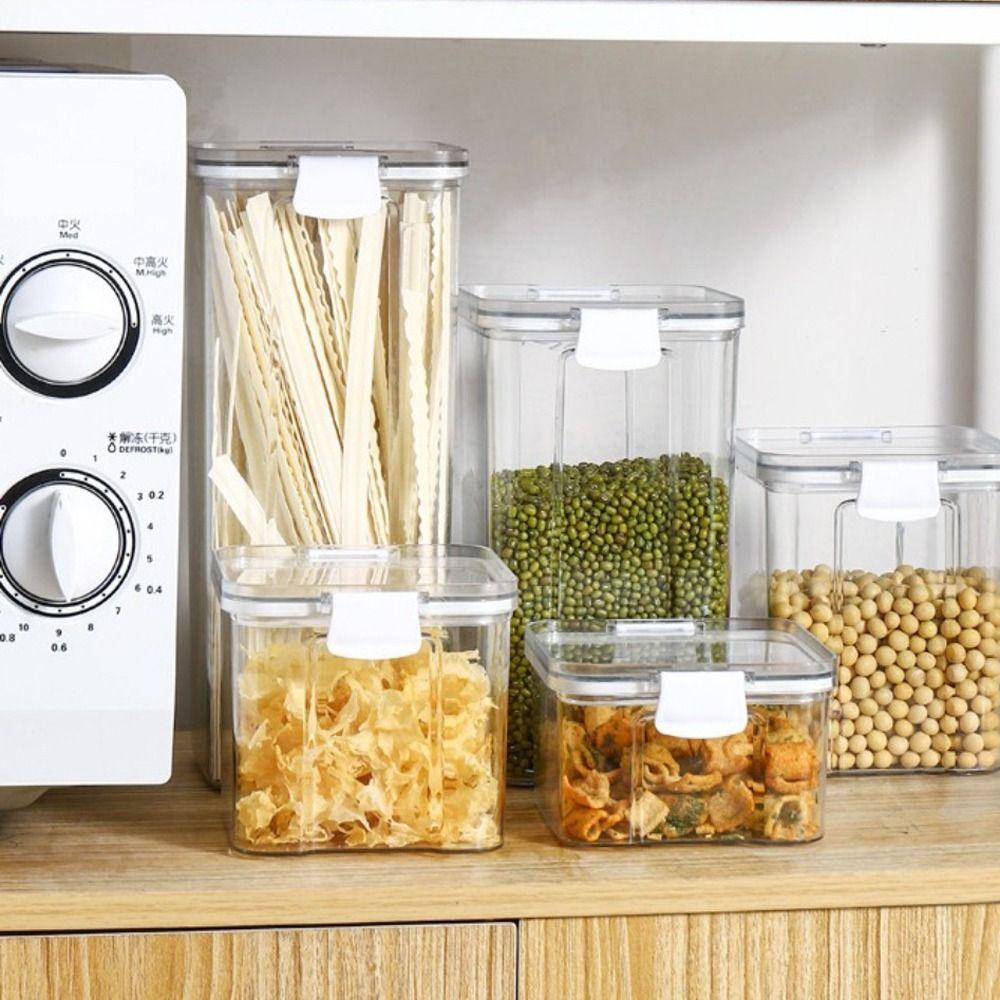 460/700/950/1300/1800ml Multiple Sizes Sealed Can PET and Silica Gel Kitchen Storage Supplies