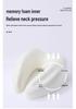U-Shaped Memory Foam Travel Pillow with Foldable Neck Support, Breathable Design, and Optional Logo Printing.