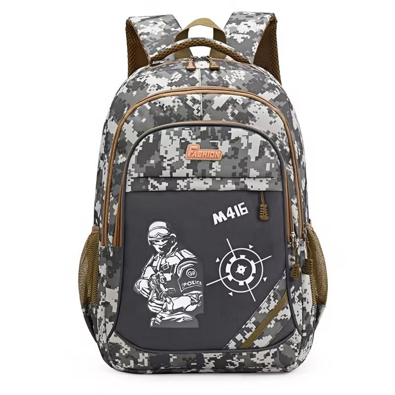 Large Capacity Men's Backpack Camouflage Outdoor Backpack Junior High School Student School Bag Leisure Travel Bag