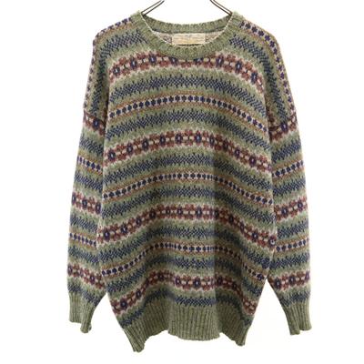 BRAEMAR 80er 90er Jahre Hergestellt in Schottland Alter Overallgriff Langarmpullover Herren Gebraucht