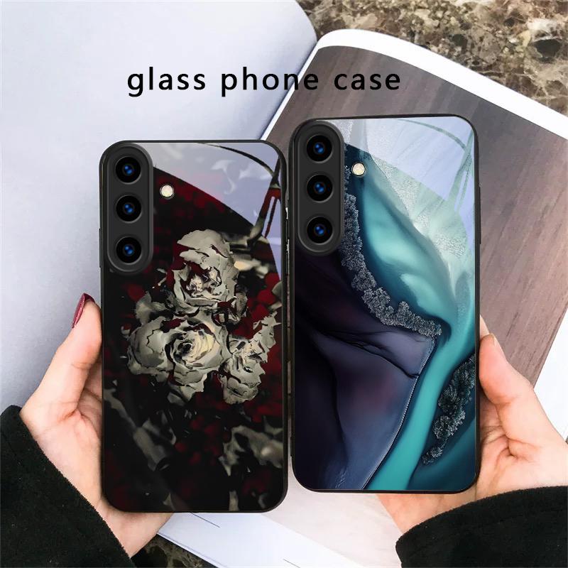Rindenstruktur Textur Für Samsung Galaxy S20 S21 S22 S23 Plus S24 FE S25 Ultra S26 Edge S25+ S20+ S22+ Schwarze Glas Handyhülle