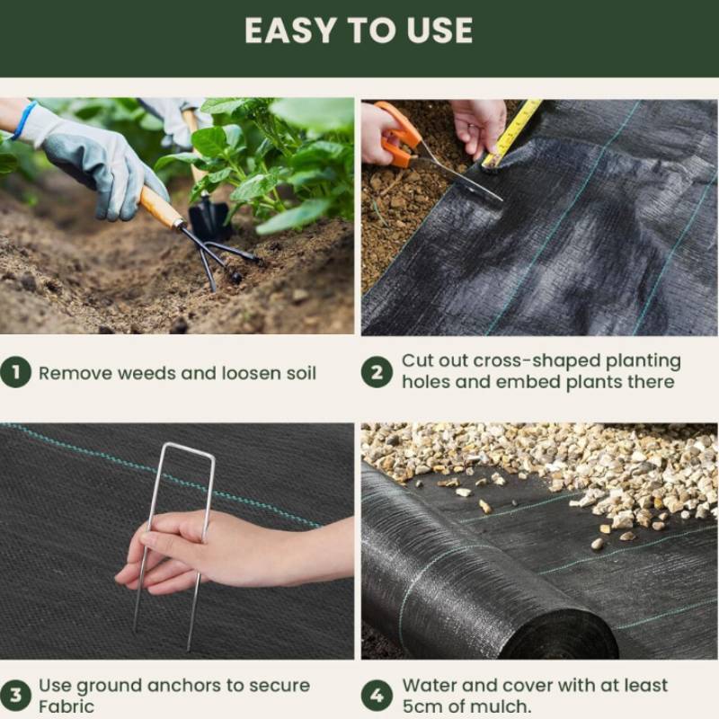 Weed Barrier Fabric With Water Permeable Antiaging Durable For Garden And Orchard Use