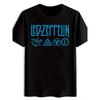 LED ZEPPELIN Intricate Curve Pattern Print T-Shirt, Summer Round Neck Short Sleeve Tee, Casual Everyday Top for Men, Summer Outfit, Streetwear Style,
