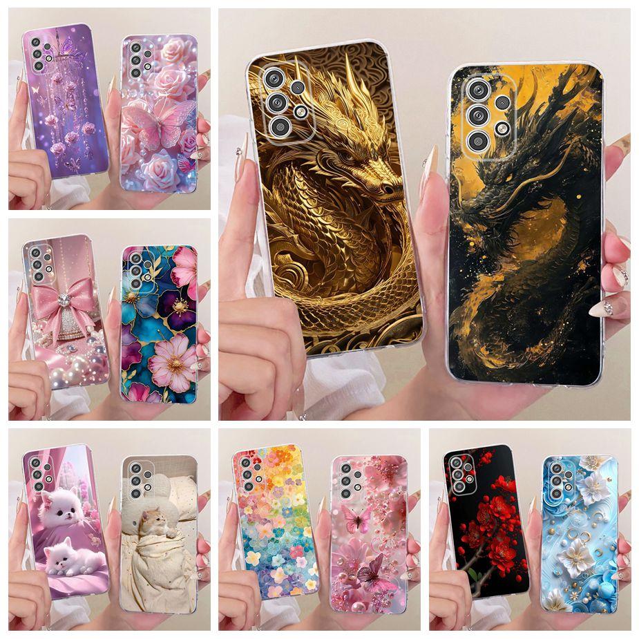 For Samsung Galaxy A52 A52s A72 5G Case Cool Dragon Painted Cover Soft Slim Phone Case For Samsung A52 A 52 s Galaxy A72 5G Bags