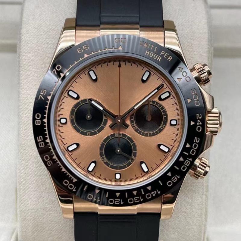 Rolex Daytona 40mm Diamond-Inlaid Multifunctional Automatic Mechanical Men's Watch.