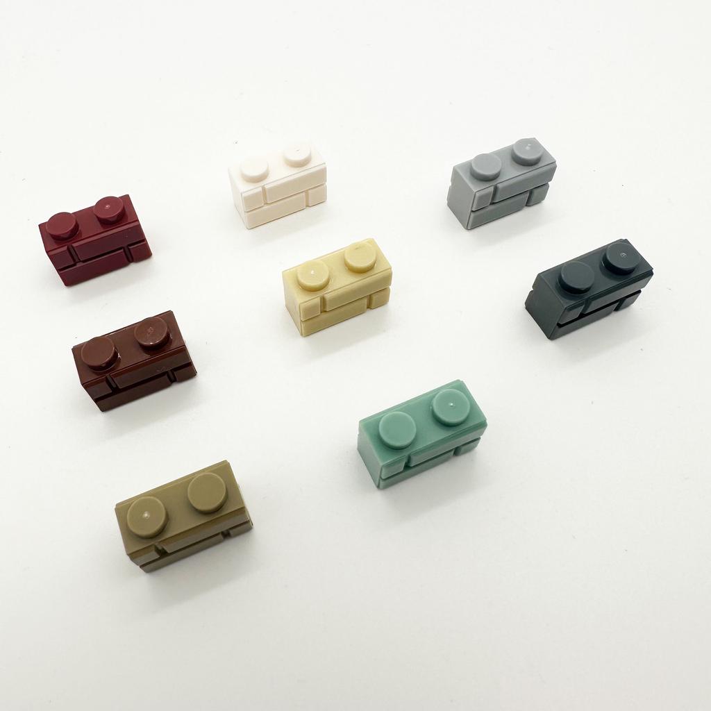 600pcs Bricks Parts DIY 98283 1x2 Checkered Brick Wall Brick Parts Compatible Educational Building Blocks Parts Toys