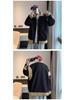Men's Oversized Patchwork Wool Coat – Hong Kong Style Loose Fit Lapel Jacket, Trendy Korean Casual Design