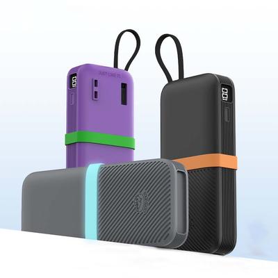 Solid Color Silicone Case Shockproof Carrying Case for CUKTECH CP25 20000mAh Power Bank 55W Travel