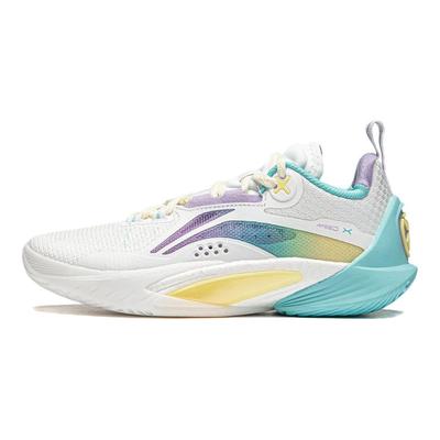 Li Ning Youth Flash 10 High-Top Basketball Shoes Kids Sneakers White Purple YKBT115-4