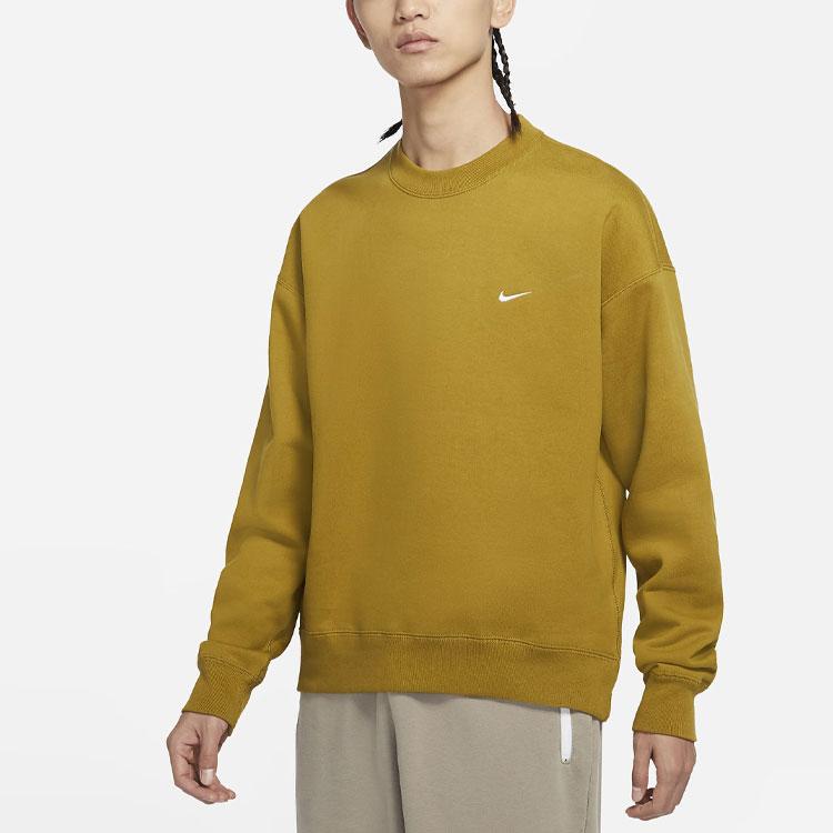 Nike Bluza dresowa męska z okrągłym dekoltem Lab Fleece Tops Desert-Moss DA0318-318