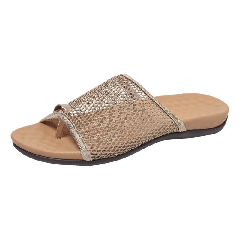 Fashion flat-heeled sandals summer new mesh sandals fishing toes beach breathable women s slippers 36