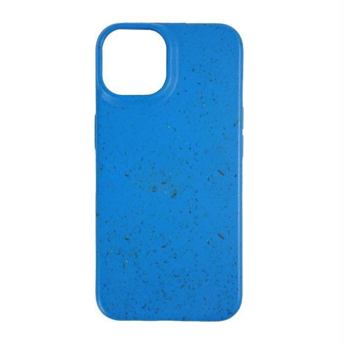Coque biodégradable - iPhone 15 - Bleu ciel - Écologique - Paille de blé