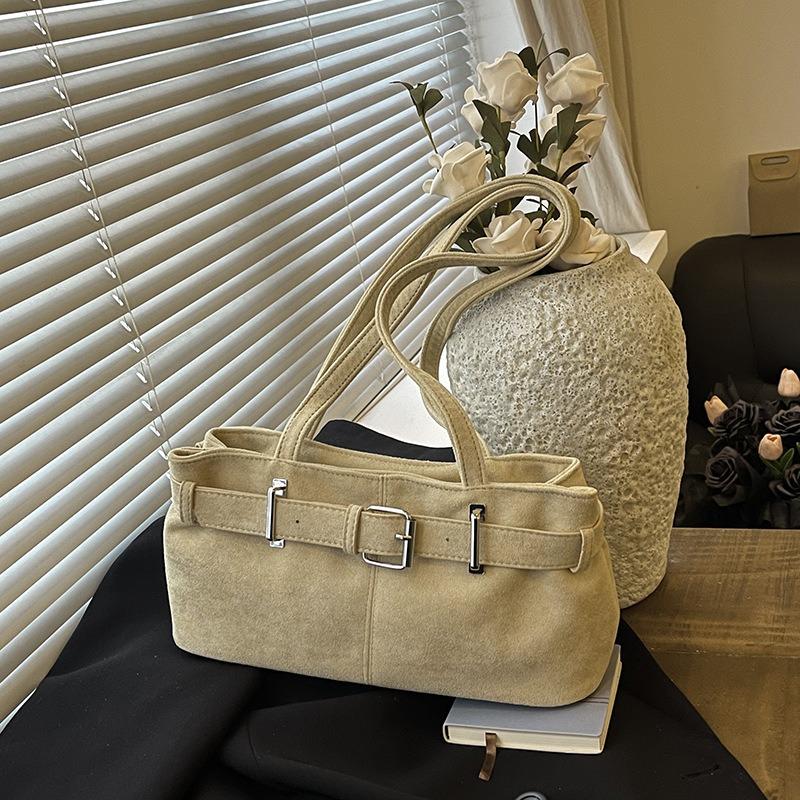 Autumn and winter new armpit bag, high-end retro suede bag, niche design shoulder bag
