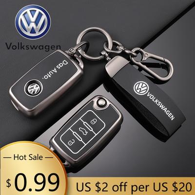 Pro VOLKSWAGEN VW Kožené pouzdro na klíč od auta Kryt pro Volkswagen VW Polo Golf Passat Tiguan Beetle Caddy T5 Up Eos Klíčenka