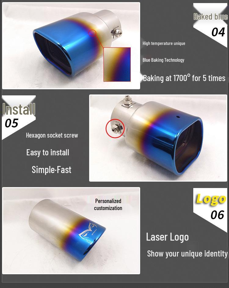 Universal Exhaust Tailpipe for Cruze, Corolla, Excelle, Sail, and Fengyu Vehicles