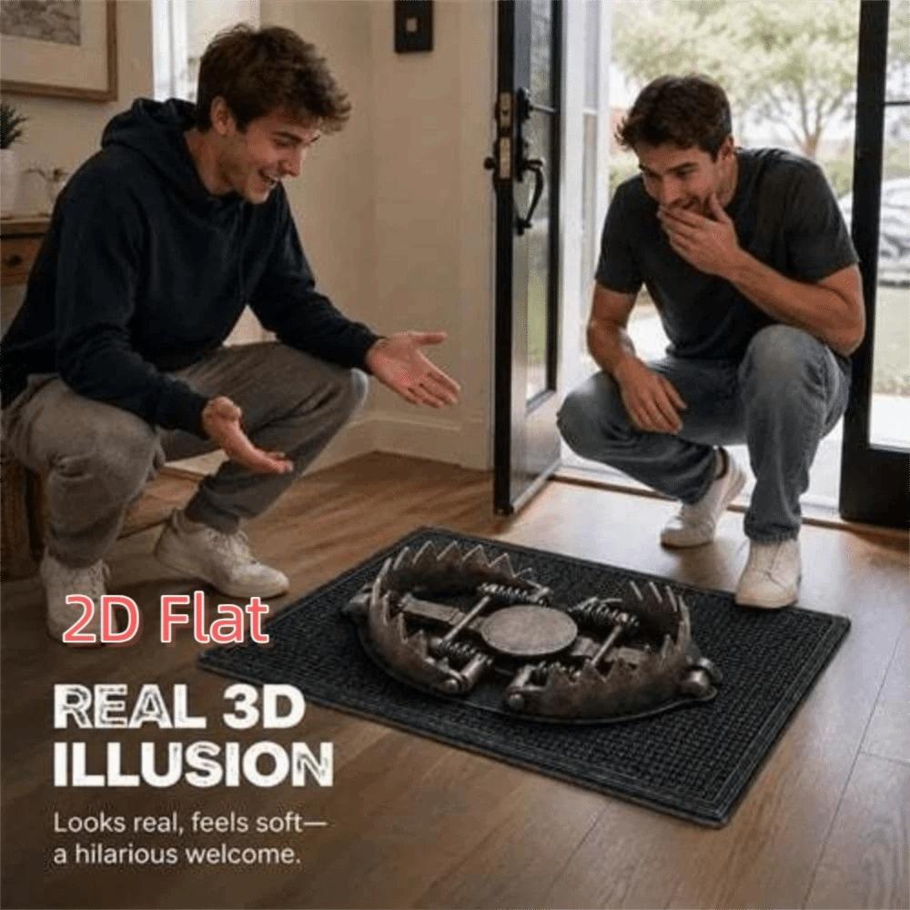 Quirky Halloween Trap Illusion Doormat Novelty Spooky Trap Print Rug  Halloween Party