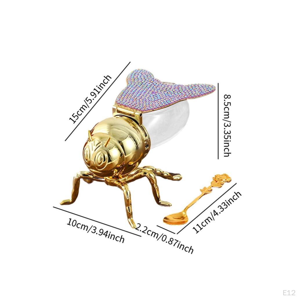 Bee Honey Jar Container Creative Multipurpose Modern Sugar Bowl Storage Pot for Dinner Housewarming