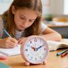 Children Learning Colorful Analog Quiet Alarm Clock With Big Number And Simple Control Nightlight For Home Bedsides Use