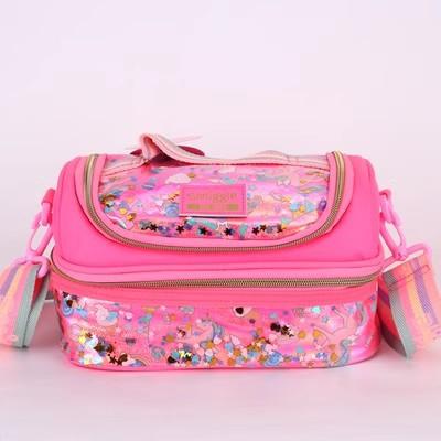 Smiggle Kids Lunch Bag Large Capacity Insulated Lunch Box Tote for School Students Portable Meal Cooler Bag Cute Design