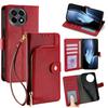 For OnePlus Ace 5 Pro 5G/Ace 5 5G Case Zipper Pocket PU Leather Wallet Flip Phone Cover
