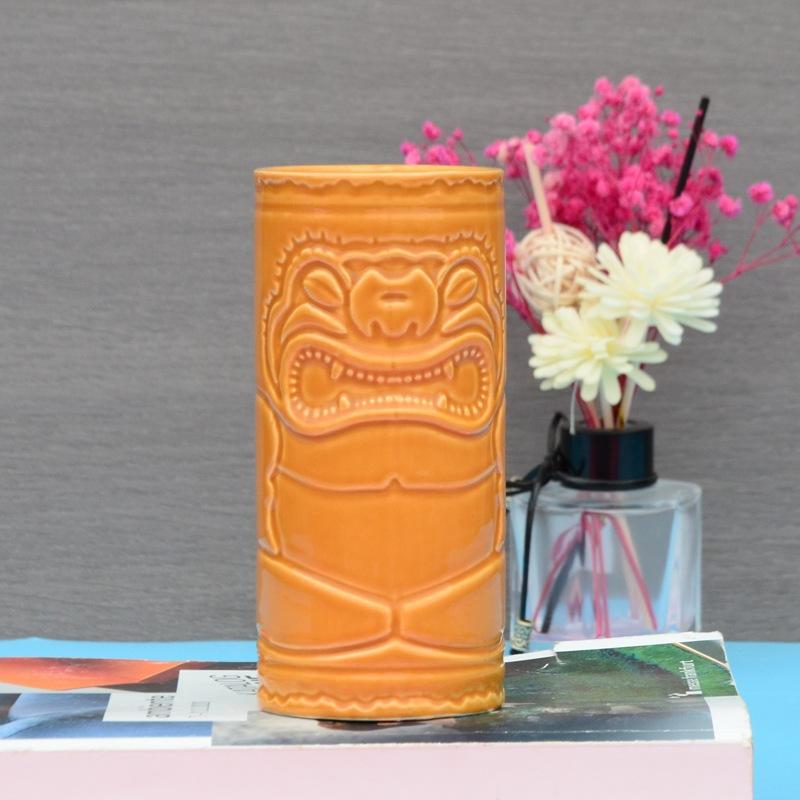 New Tiki Mug 250ml Tiki-mugs Cocktail Cup Beer Wine Mug Ceramic Tiki Mugs Art Crafts Creative Hawaii Milk Coffee Mugs