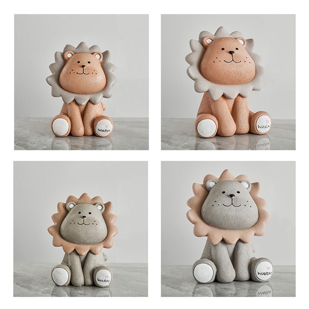 Lion Money Box Lovely Cartoon Coin Banks Children Piggy Banks Gift Saving Box Animal Figurine for Living Room Home Decor