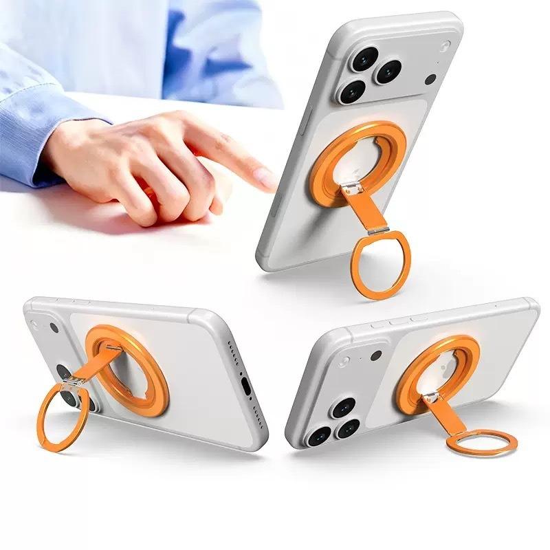 Mobile Phone Magnetic Bracket 360 ° Rotating Folding Portable Live Streaming Ring Buckle, Desktop Universal Magnetic Bracket