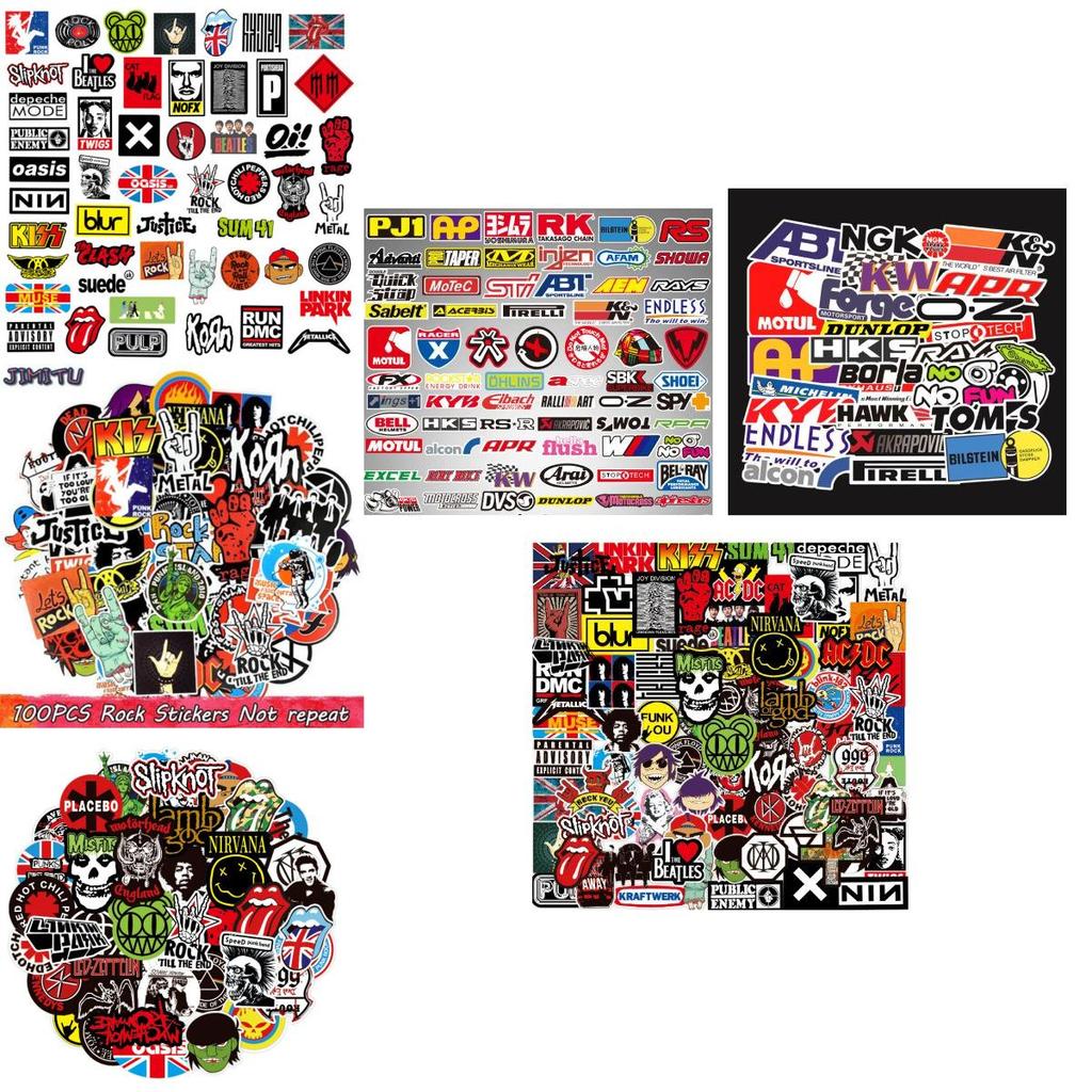 Music Bumper Stickers Waterproof Sticker Pack For Adults And Kids 100pcs