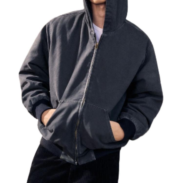 Levis American Vintage Distressed Hooded Casual Zip-Up Long Sleeve Jacket Men Jackets 005MY-0002