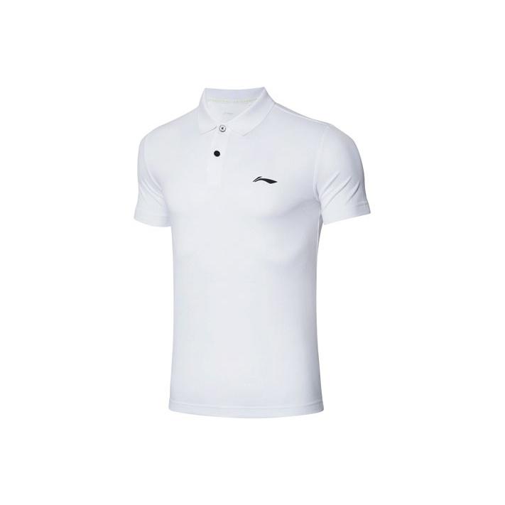 Li Ning Training Series Sports Breathable Polo Shirt Short Sleeve Men Polo Shirts White APLR005-2 S