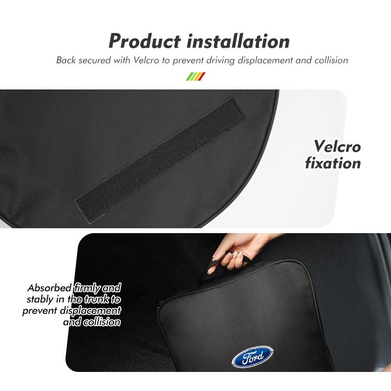 Car Charging Gun Storage Bag Oxford Cloth Auto EV Cable Organizer For Ford Fiesta Ranger Mondeo Escape Ecosport Fusion Explorer
