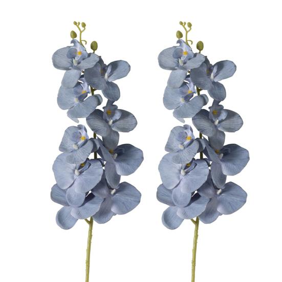 Sztuczne Kwiaty Phalaenopsis 102 cm Długi Pęd Realistyczny w Dotyku Sztuczna Gałąź Storczyka z 9 Głowami Pełne Kwitnienie do Wazonu Dekoracja Domu Wesela Imprezy