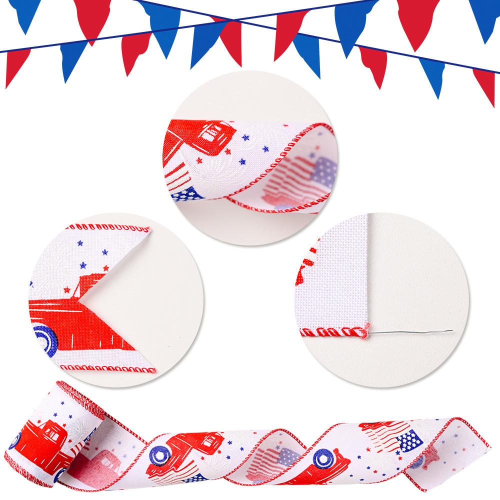 Colorful Independence Day Car Print Ribbon 6 Meter Decorative Ribbon For Festive Home And Store Gifts