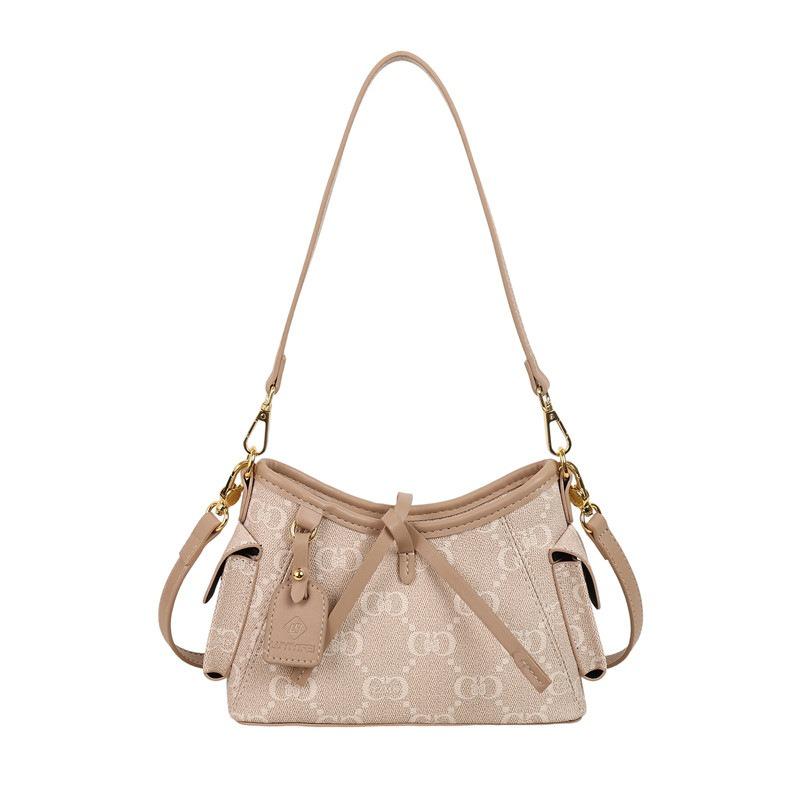 

Popular retro bucket bag women s new fashion shoulder bag messenger bag printed texture commuter women s bag хакі