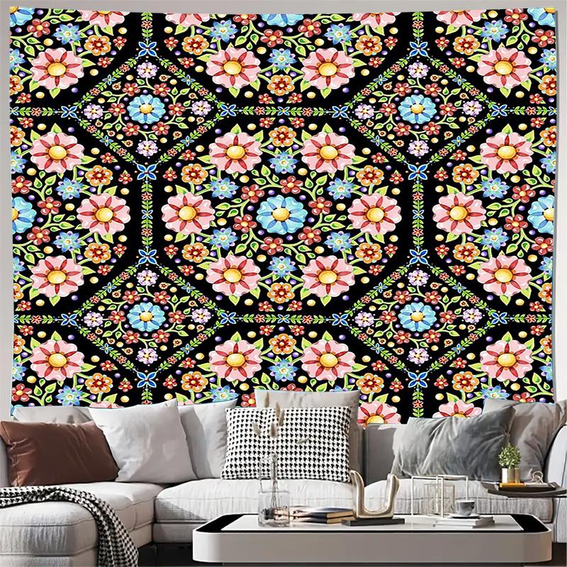 Цветочный гобелен Настенный гобелен Ботаническое настенное украшение Цветочное настенное искусство Природа Гобелен Эстетичное украшение комнаты Винтажное цветочное украшение Бохо 70x100cm28x39in