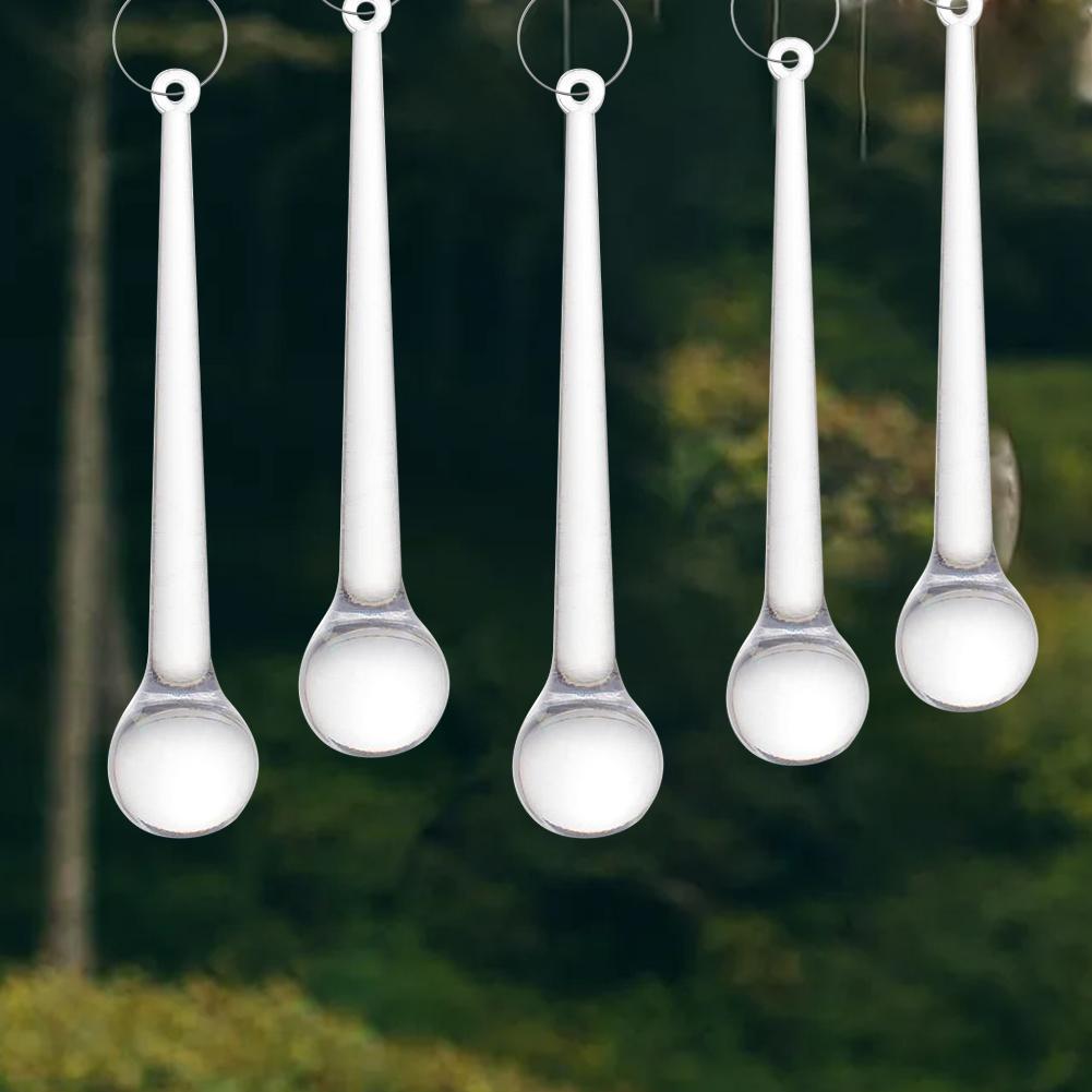 Clear Christmas Teardrop Hanging Ornaments Clear Glass Decor Hanging Raindrops Tree Pendants Christmas Crystal DIY Chandeli M1Z0