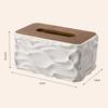 Durable Large Capacity Tissue Box Cover Dust-proof Creative Tissue Storage Box Wooden Lid Elegant Tissue Box Holder Living Room