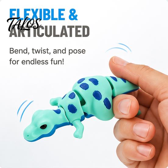 Office Anxiety Relief Gadget 10/20Pcs 3D Printed Articulated Chameleon Figurine, Posable Jointed Lizard Fidget Toy, Poseable Desk Accessory