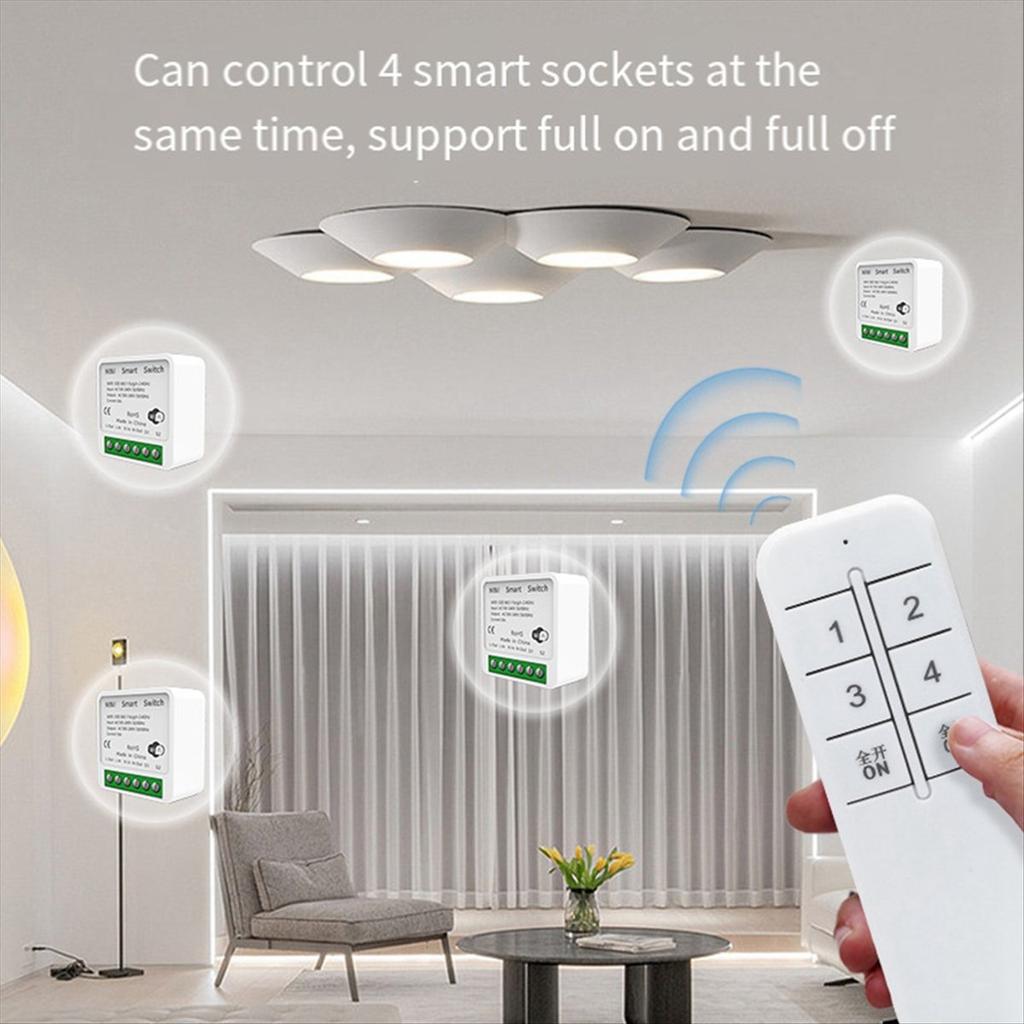 Tuya 16A MINI Wifi Switch DIY 1-Way Remote Control Timer Relay Automation for Smart Life Work