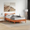 Headboard Wax Brown 120 Cm Solid Pine Wood