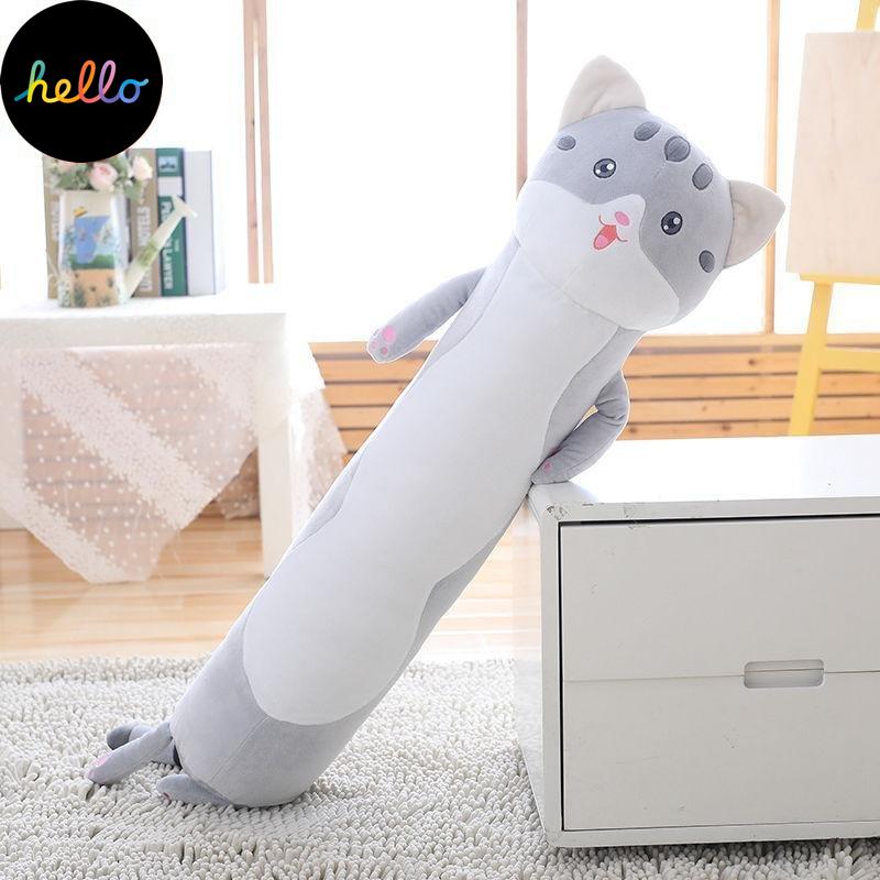 Long Strip Pute Sylindrisk Plysj Sovepute Avtagbar Vaskbar Seng Sovepute